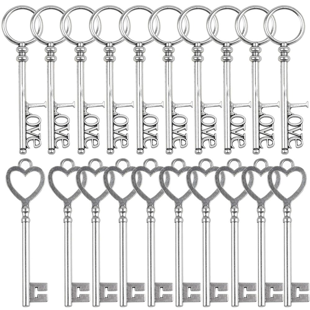8702 Mixed 20 pcs Large Antique Skeleton Flying Keys Charms Pendant Gift